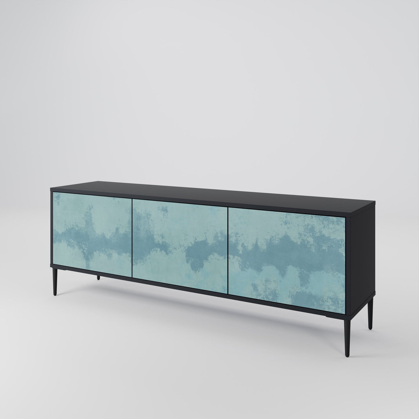 Mobile TV SKY WASH a 3 ante con finitura nera
