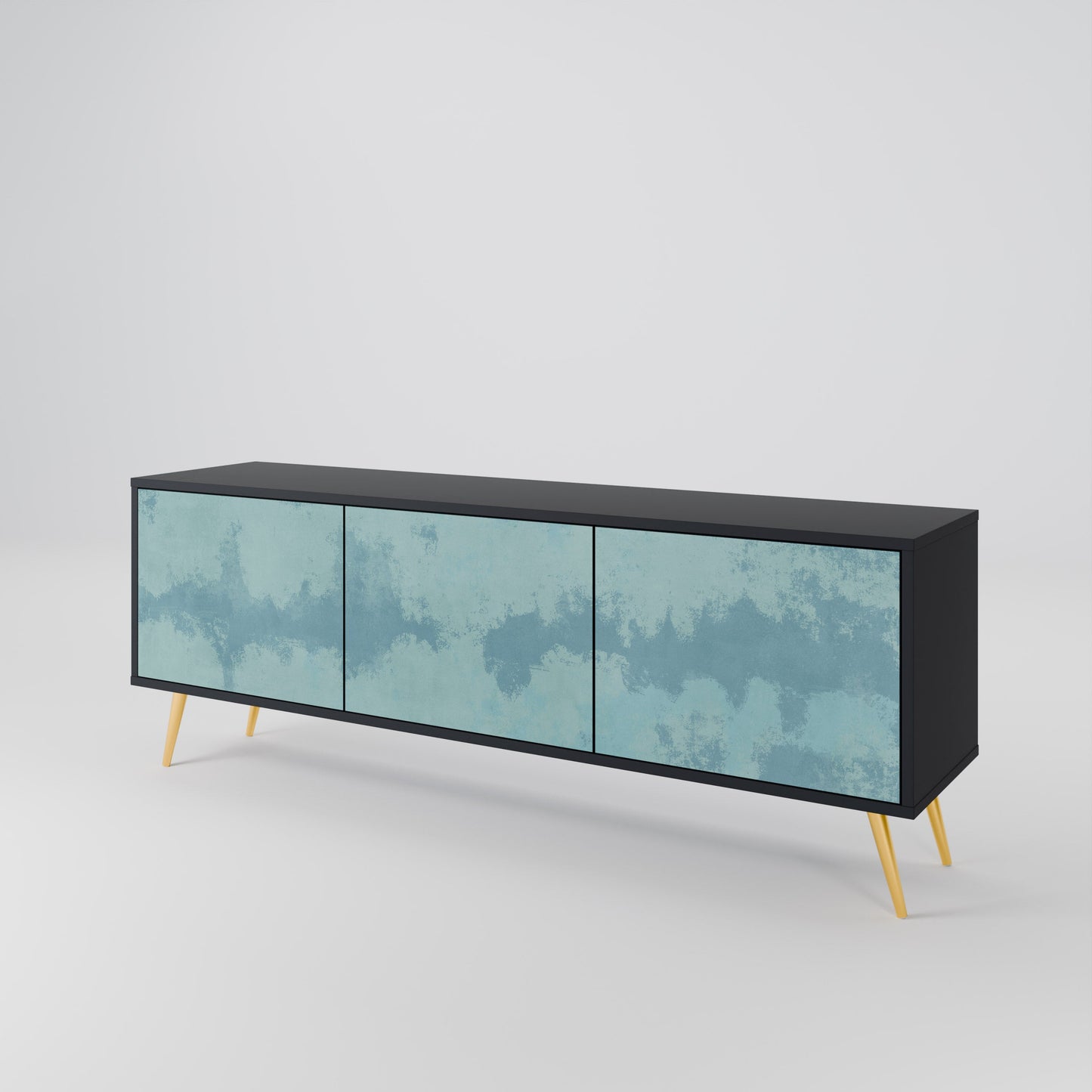 Mobile TV SKY WASH a 3 ante con finitura nera