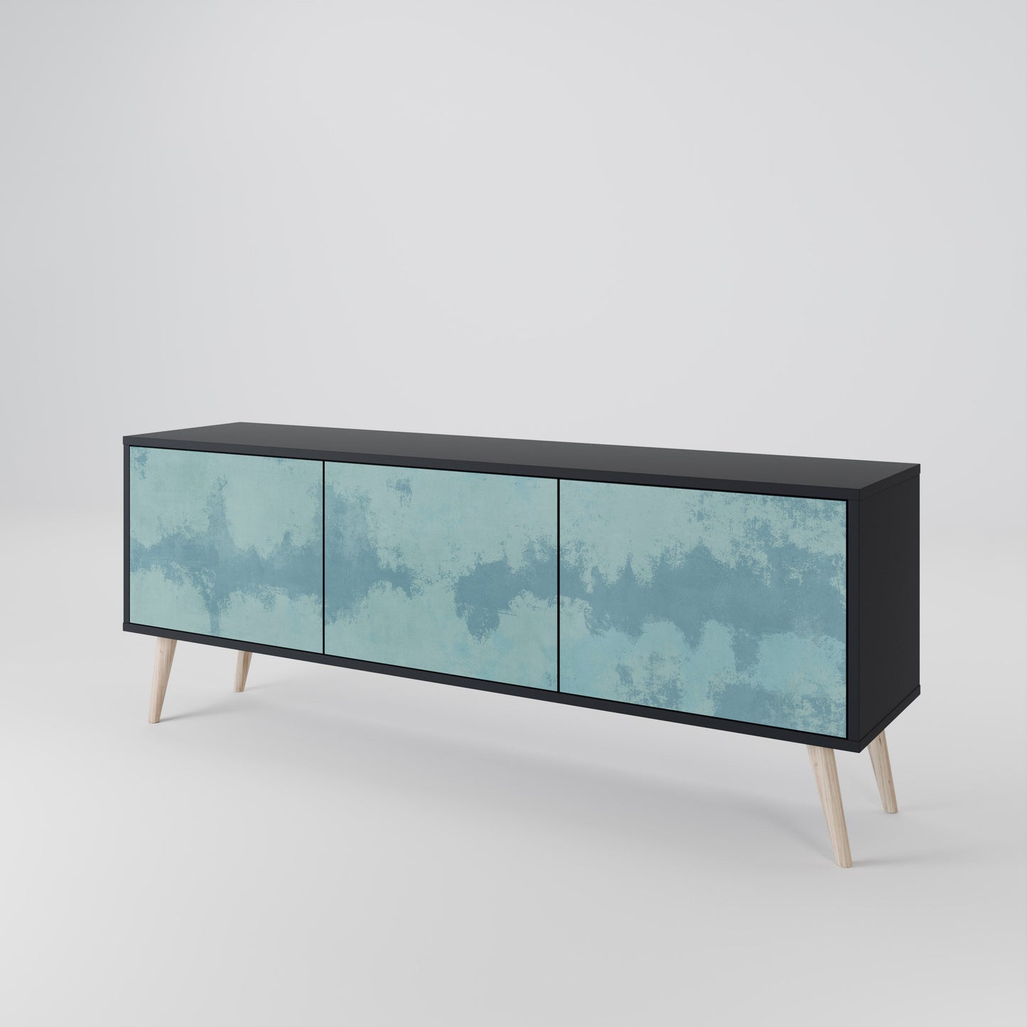 Mobile TV SKY WASH a 3 ante con finitura nera