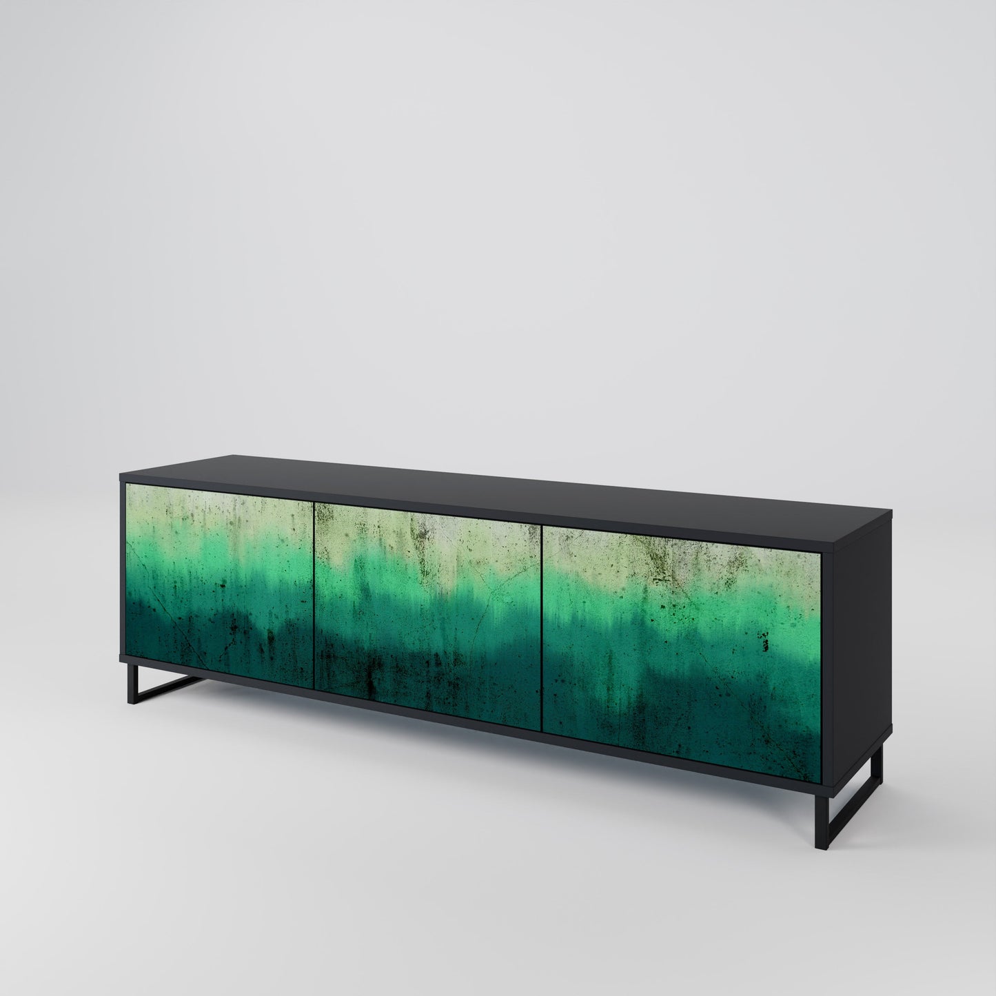 Mobile TV NORTHERN LIGHTS a 3 ante con finitura nera