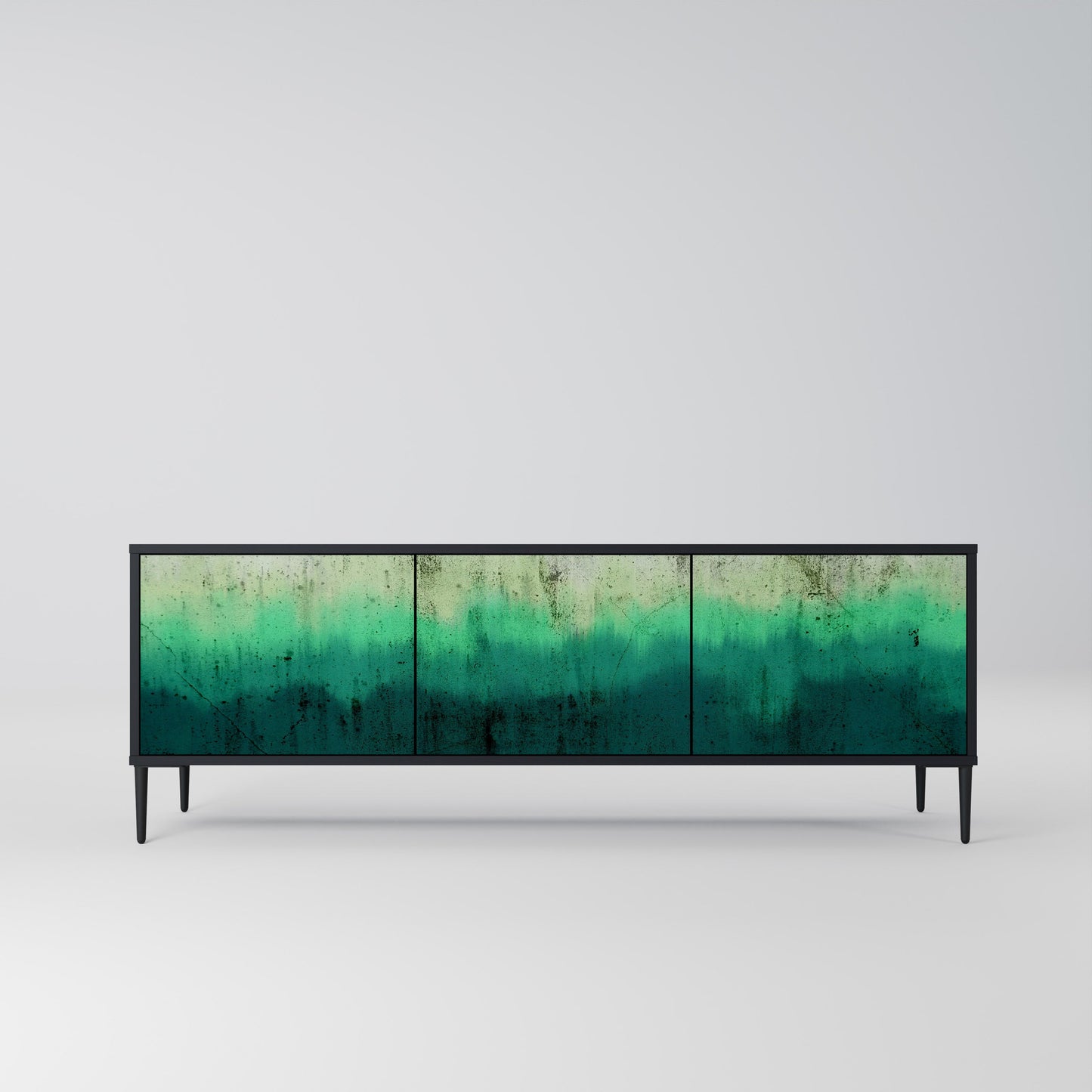 Mobile TV NORTHERN LIGHTS a 3 ante con finitura nera