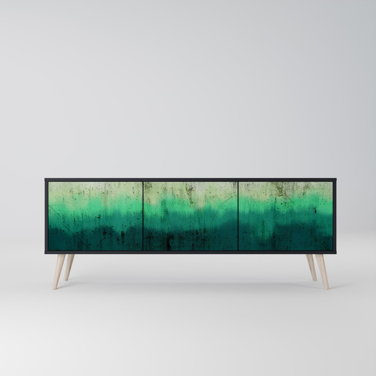 Mobile TV NORTHERN LIGHTS a 3 ante con finitura nera