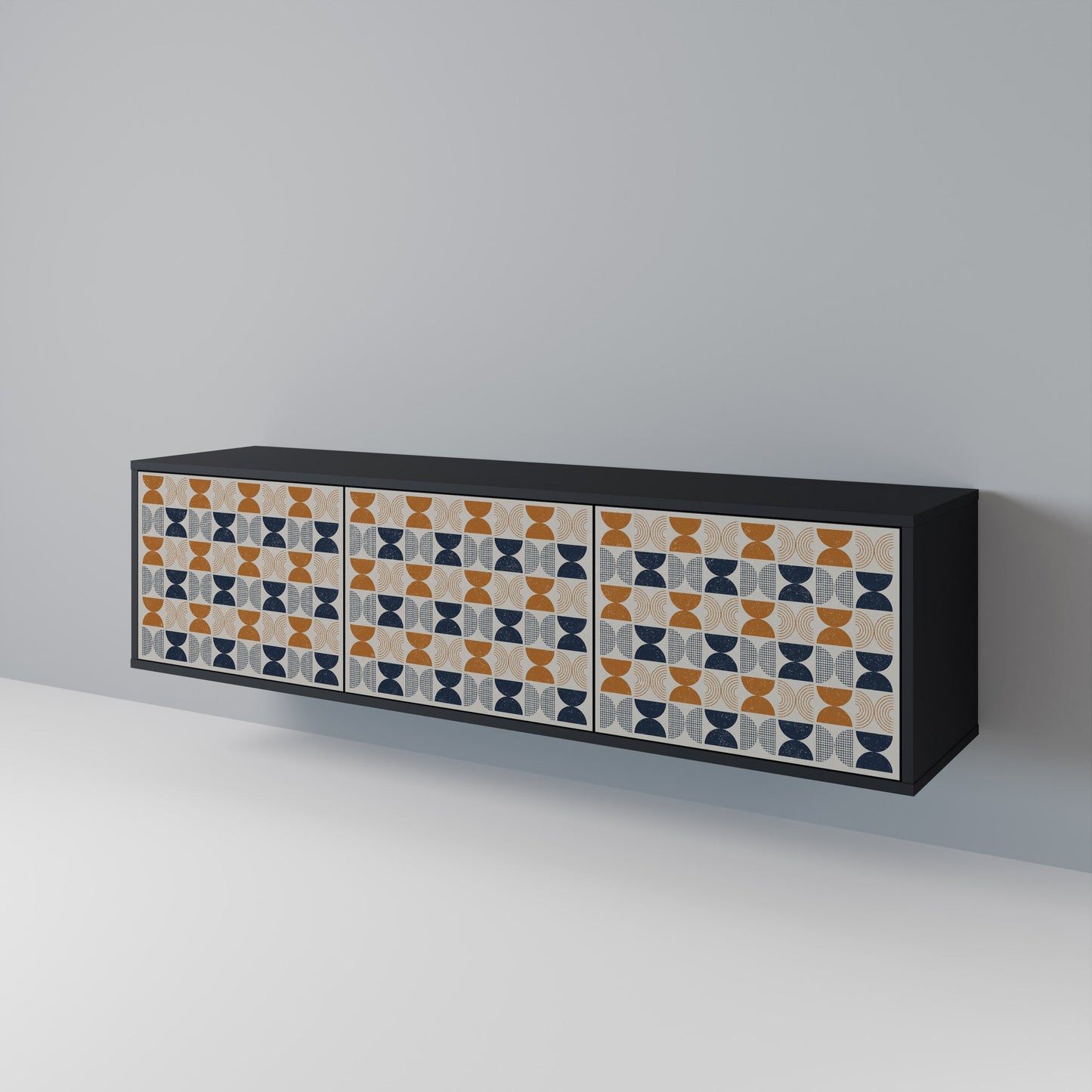 Mobile TV a 3 ante REFLECTION RANGE in finitura nera