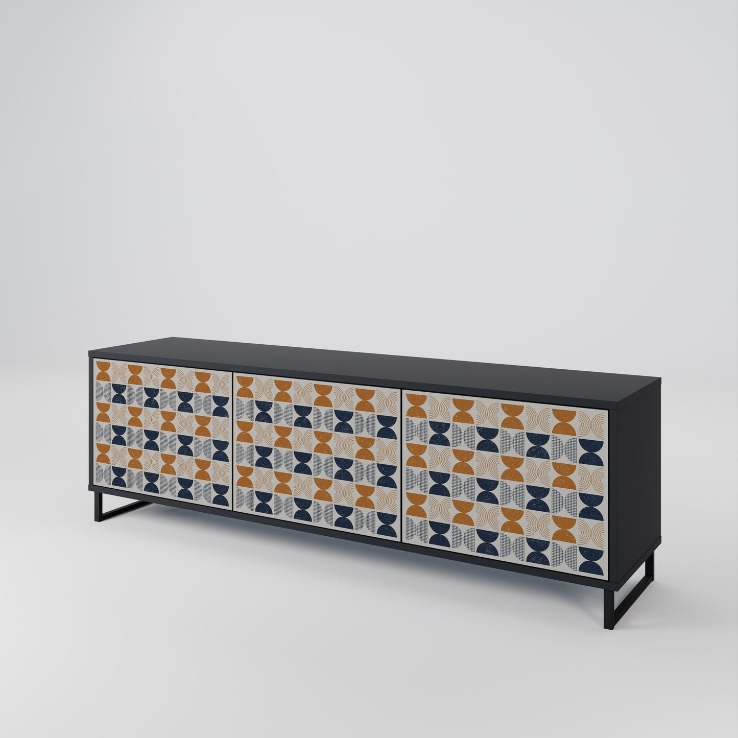 Mobile TV a 3 ante REFLECTION RANGE in finitura nera
