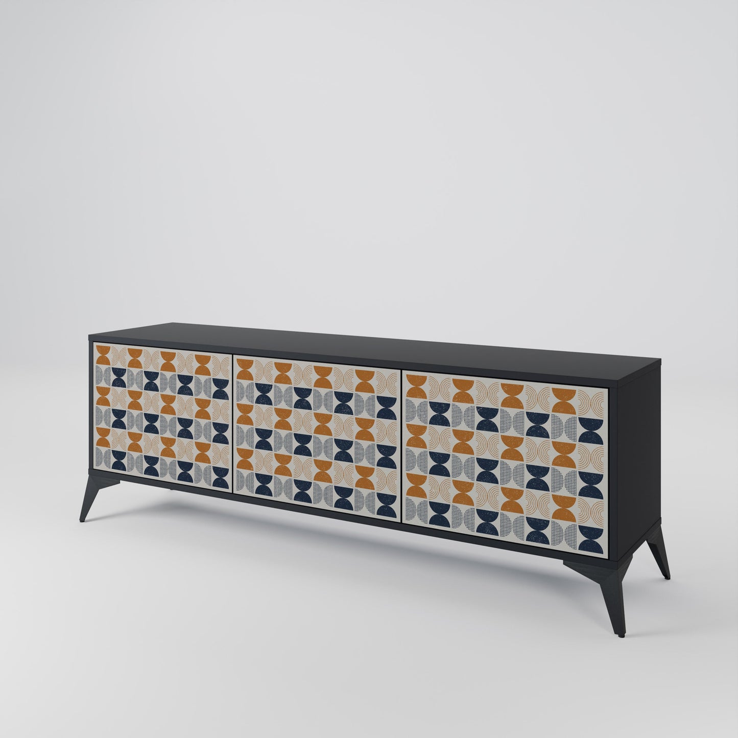 Mobile TV a 3 ante REFLECTION RANGE in finitura nera