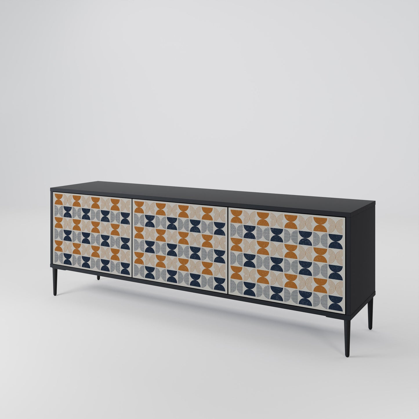 Mobile TV a 3 ante REFLECTION RANGE in finitura nera