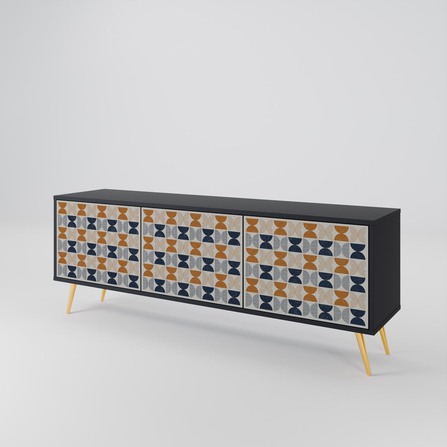 Mobile TV a 3 ante REFLECTION RANGE in finitura nera