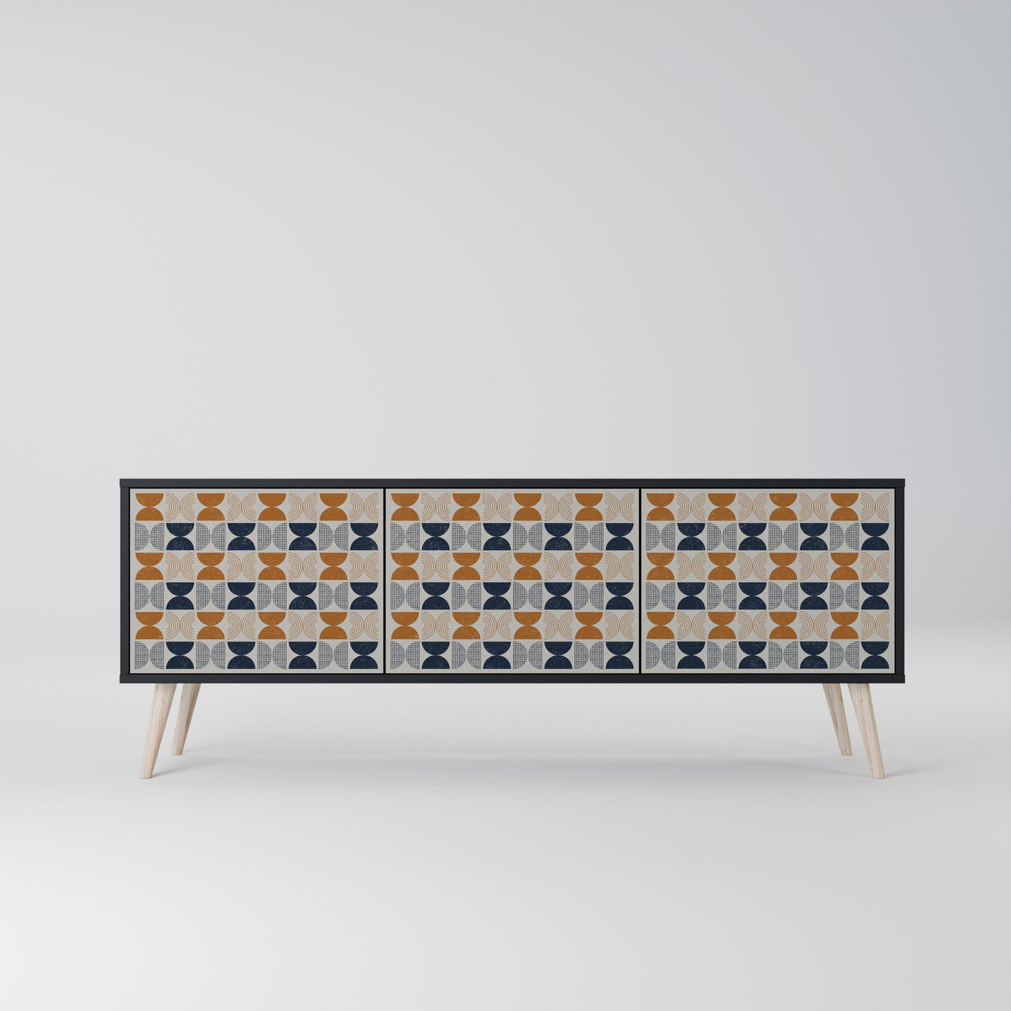 Mobile TV a 3 ante REFLECTION RANGE in finitura nera