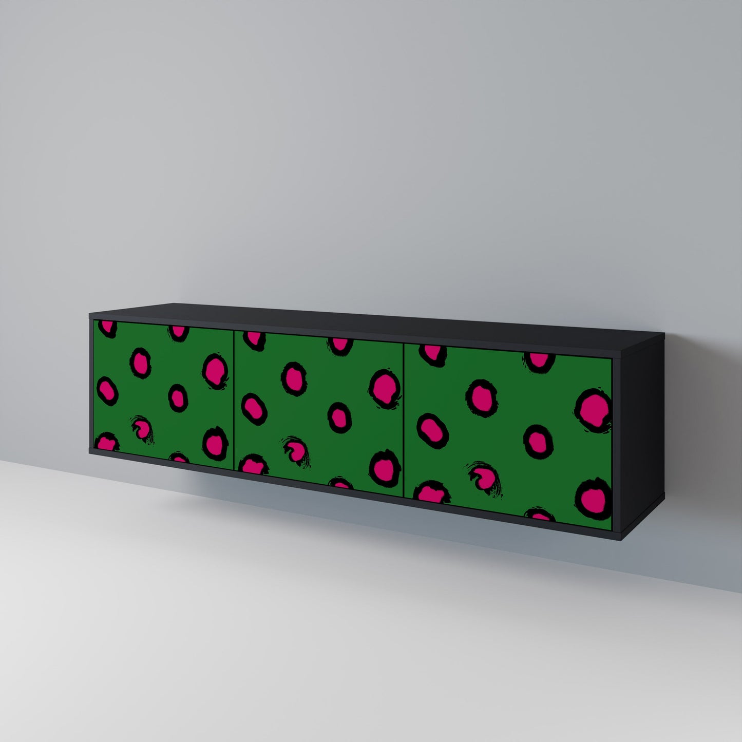 Mobile TV FUNKY SPOTS a 3 ante con finitura nera