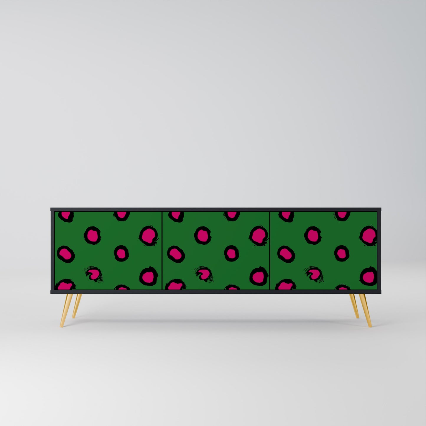 Mobile TV FUNKY SPOTS a 3 ante con finitura nera