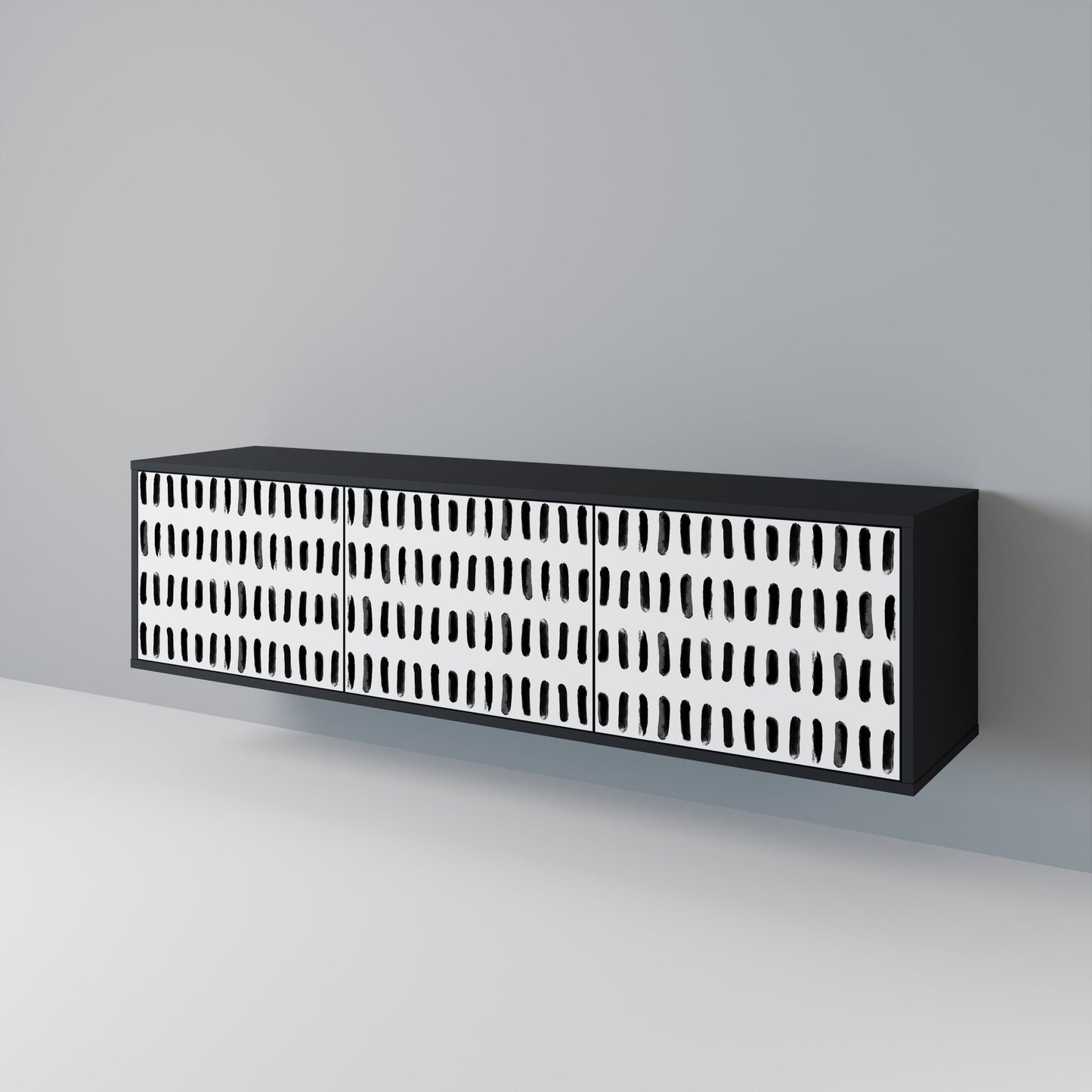 Mobile TV NIGHTY MELODIES a 3 ante con finitura nera