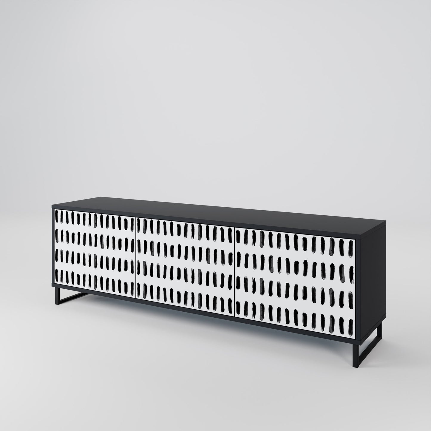 Mobile TV NIGHTY MELODIES a 3 ante con finitura nera