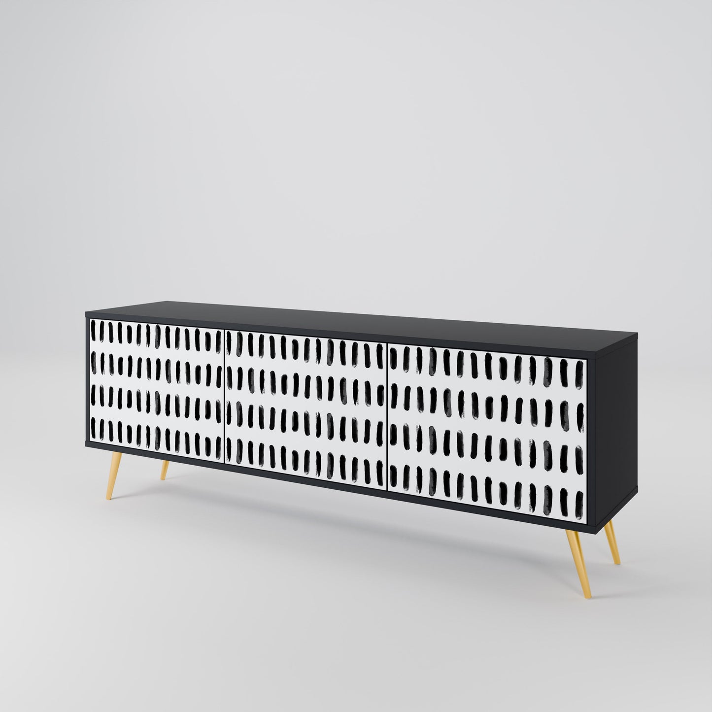 Mobile TV NIGHTY MELODIES a 3 ante con finitura nera
