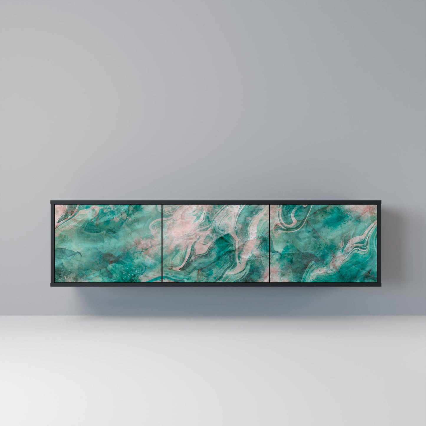 Mobile TV ABSTRACT ALCHEMY a 3 ante con finitura nera