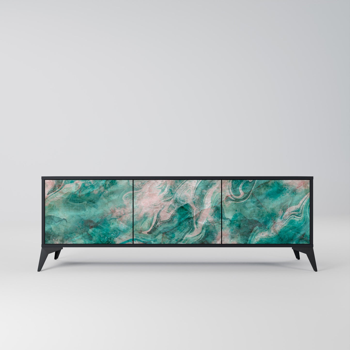 Mobile TV ABSTRACT ALCHEMY a 3 ante con finitura nera