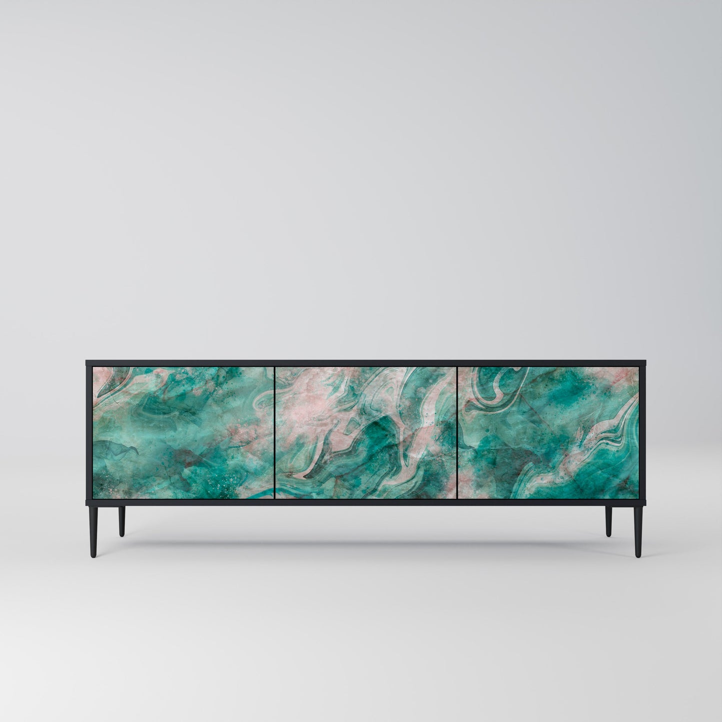 Mobile TV ABSTRACT ALCHEMY a 3 ante con finitura nera