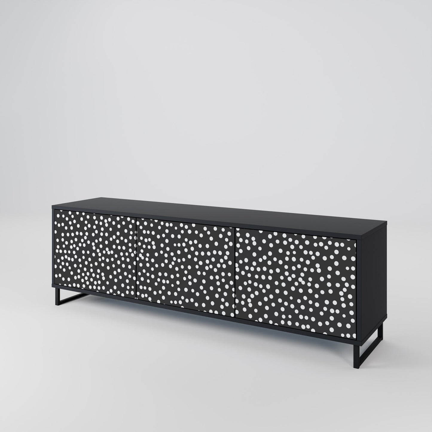 Mobile TV BLINDING LIGHTS a 3 ante con finitura nera