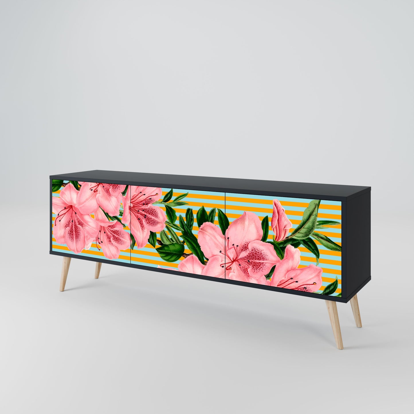 FRAGILE BEAUTY Mobile TV a 3 ante in finitura nera