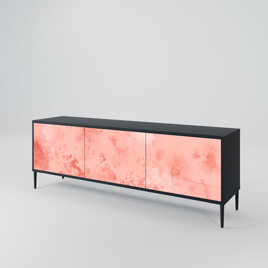 CRANE DANCE 3-Door TV Stand in Black Finish