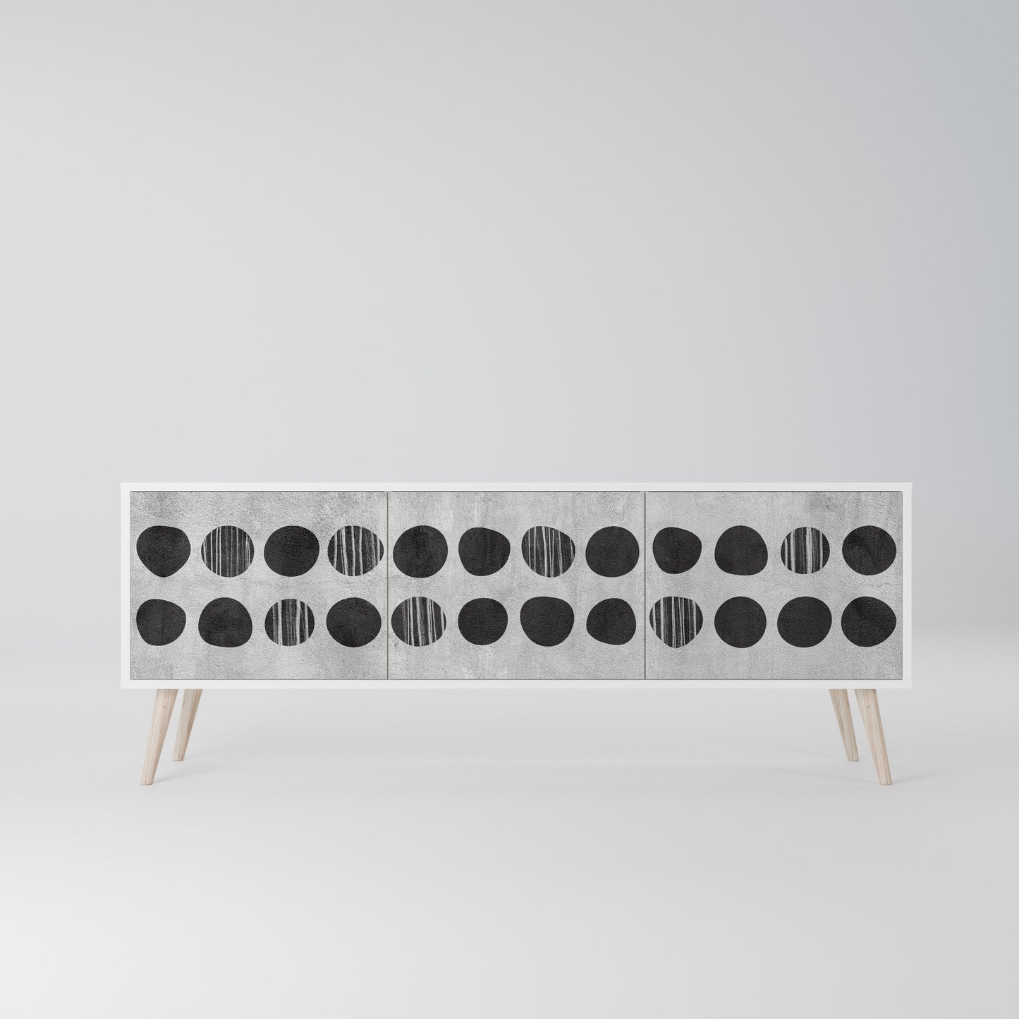 GHOSTLY GRADIENTS Mobile TV a 3 Ante in Finitura Bianca