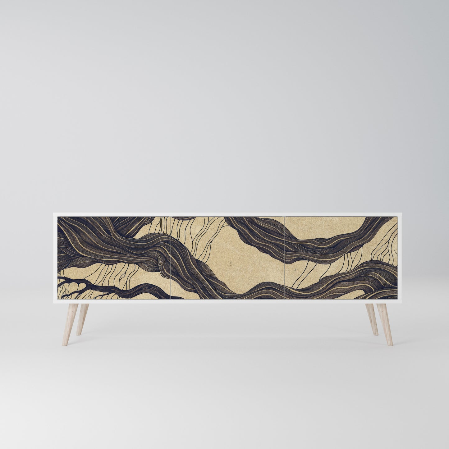 UNIFIED FRAGMENTS Mobile TV a 3 Ante in Finitura Bianca