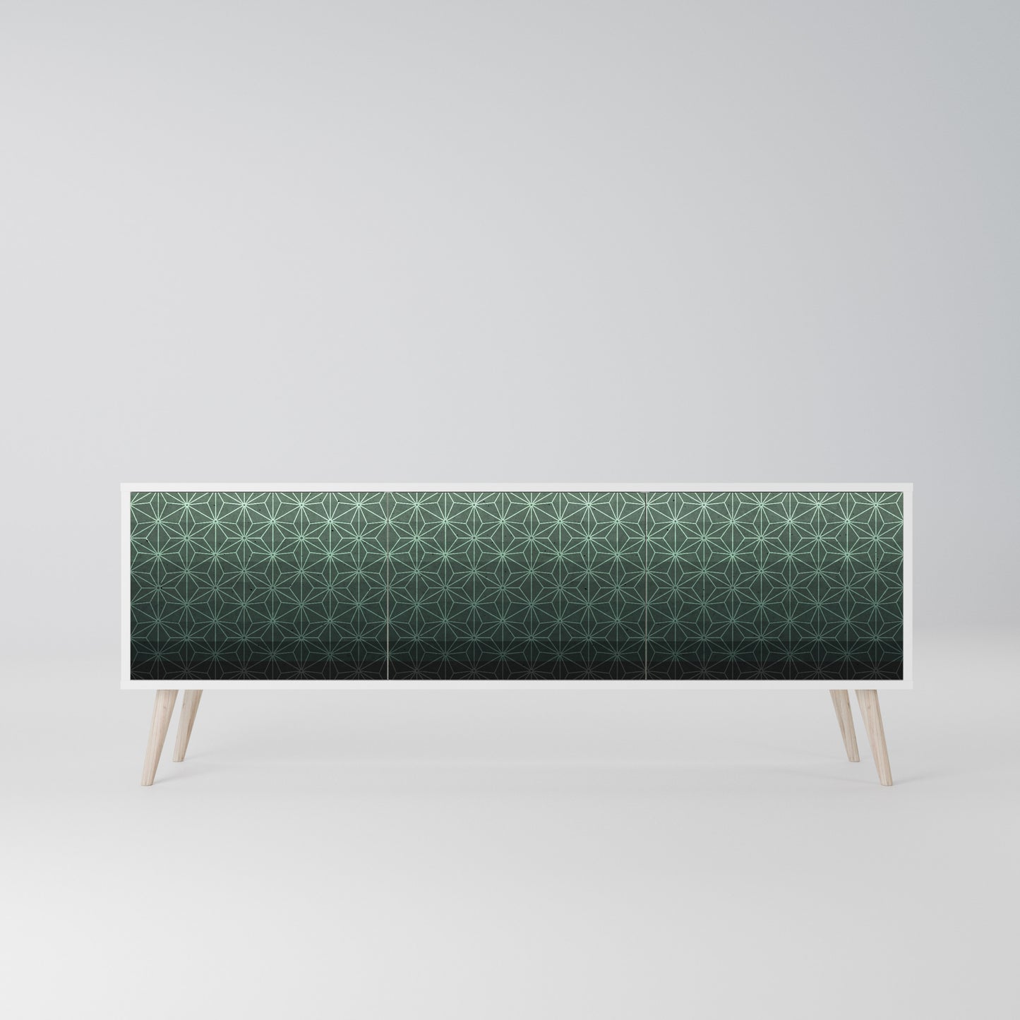 ORNAMENTAL GLIMMER Mobile TV a 3 Ante in Finitura Bianca