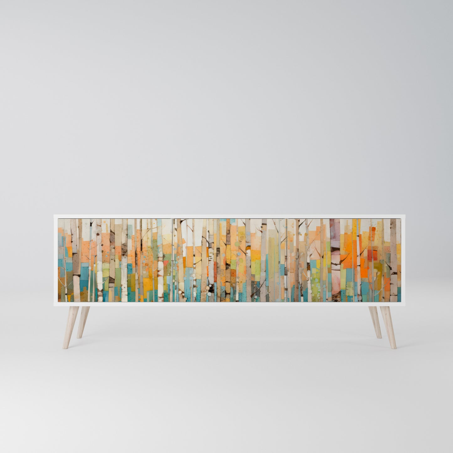 BIRCH KALEIDOSCOPE Mobile TV a 3 Ante in Finitura Bianca