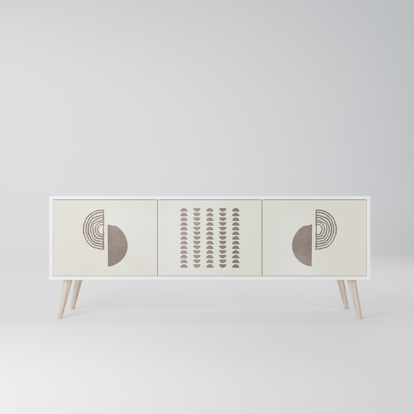 HARMONY ESSENCE 3-Door TV Stand in White Finish