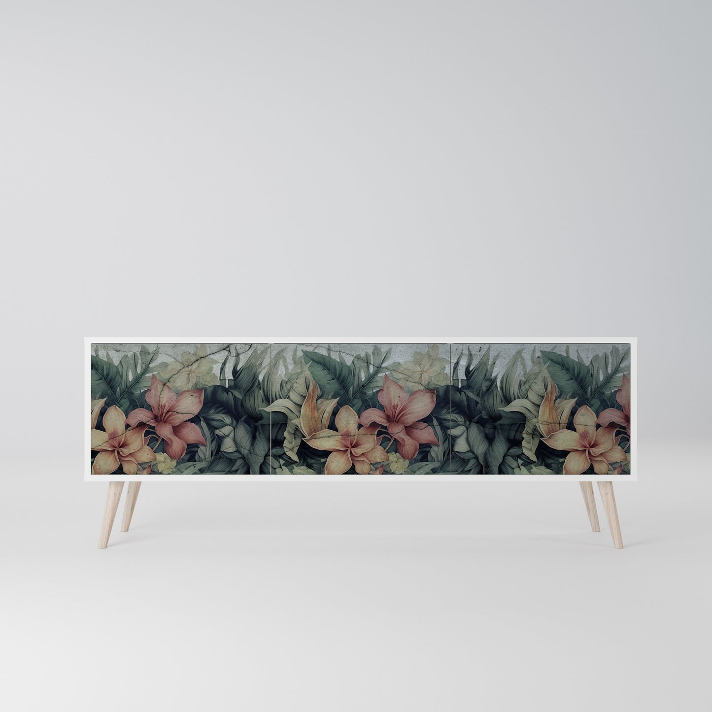 HEAVENLY BLOOM Mobile TV a 3 Ante in Finitura Bianca