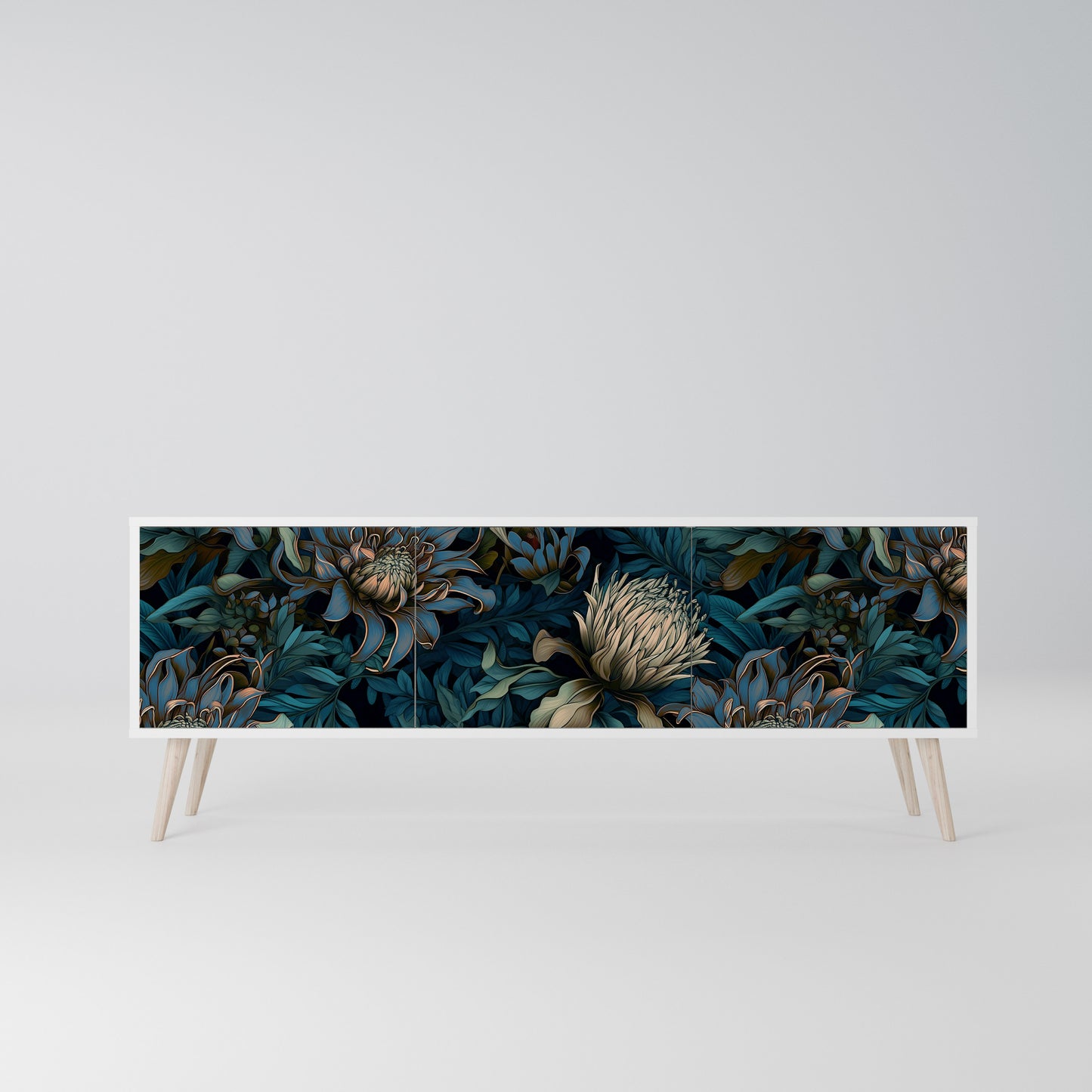 TWILIGHT BLOOM Mobile TV a 3 Ante in Finitura Bianca