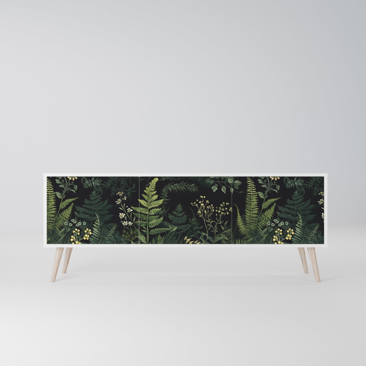 FERN FLOWERS Mobile TV a 3 Ante in Finitura Bianca