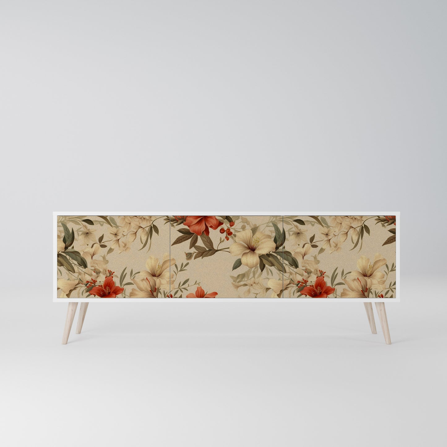 BLOOMING HARMONY Mobile TV a 3 Ante in Finitura Bianca