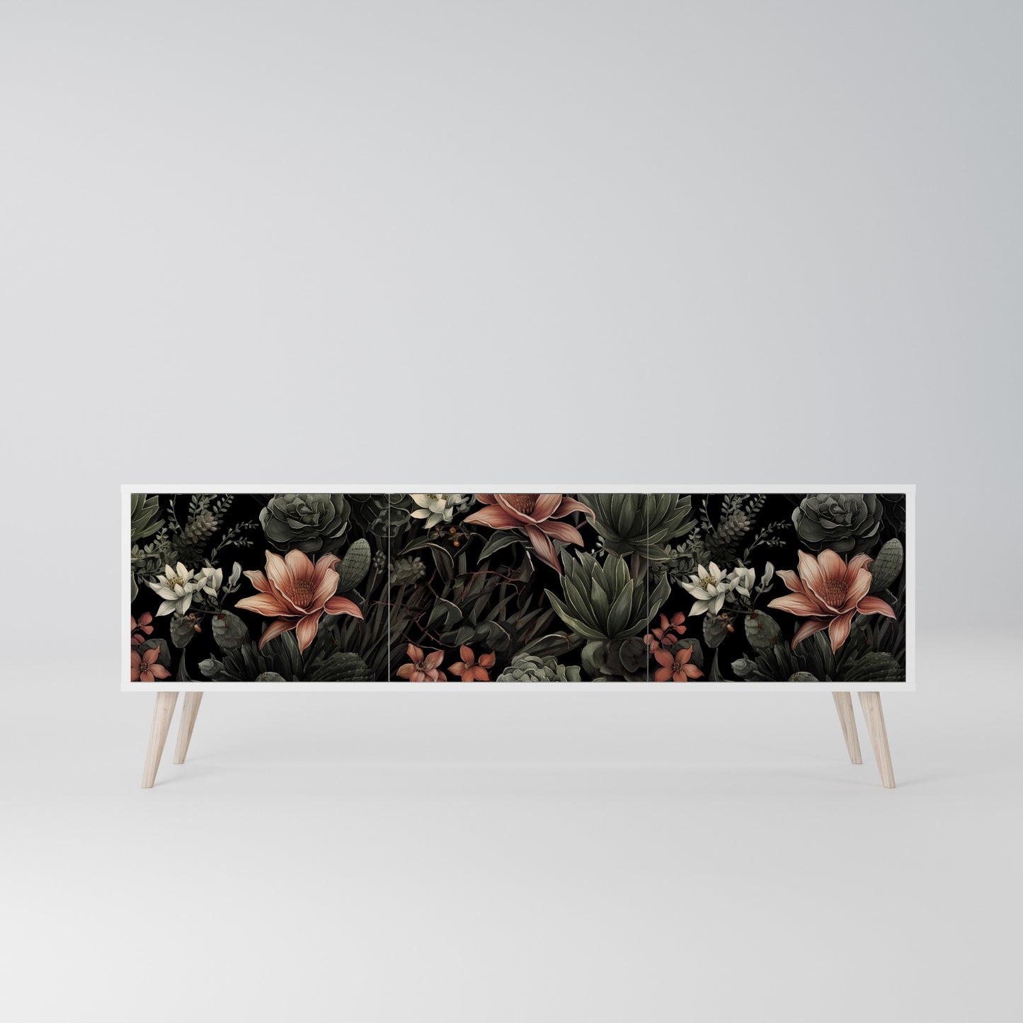 SECRET VERDURE Mobile TV a 3 Ante in Finitura Bianca