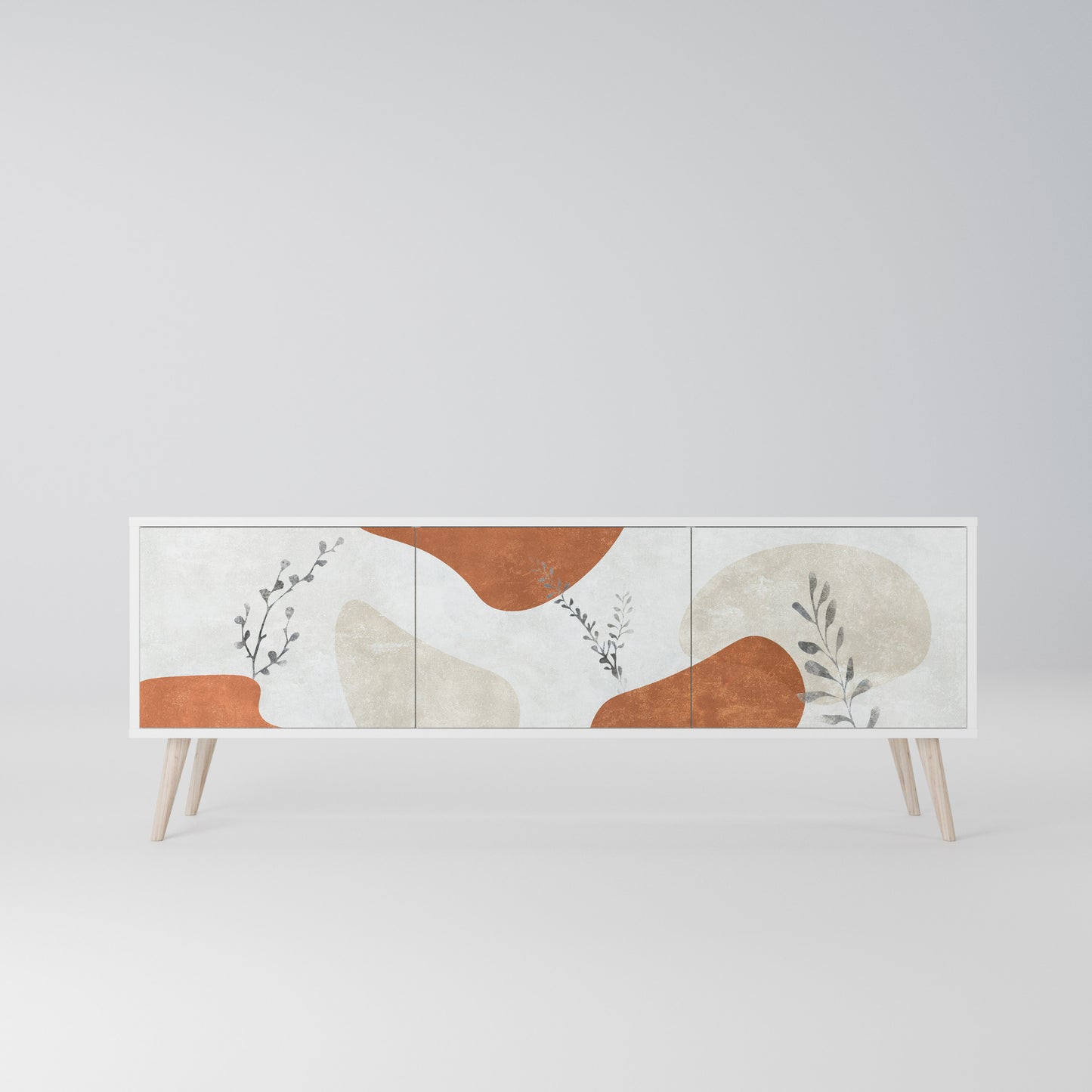 TRANQUIL TWIG Mobile TV a 3 Ante in Finitura Bianca