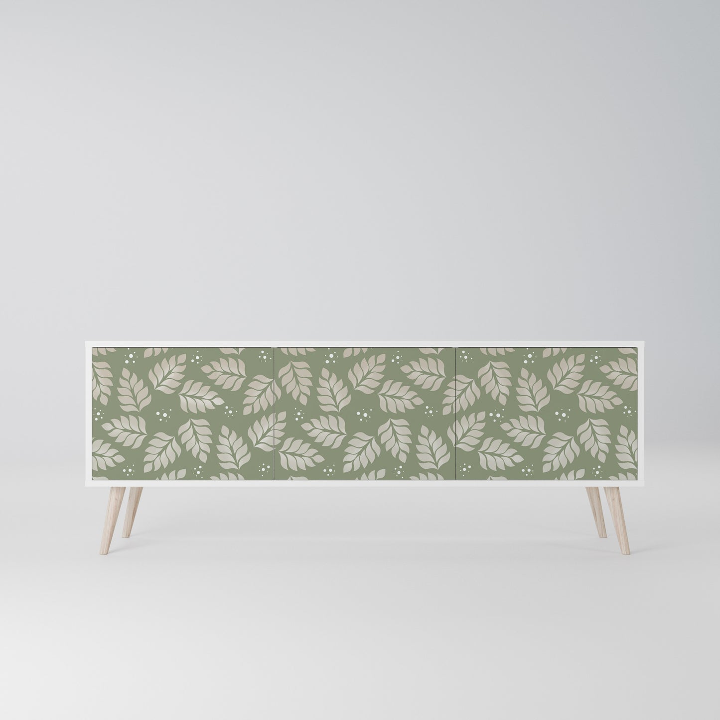 LEAVES ON GREEN Mobile TV a 3 Ante in Finitura Bianca