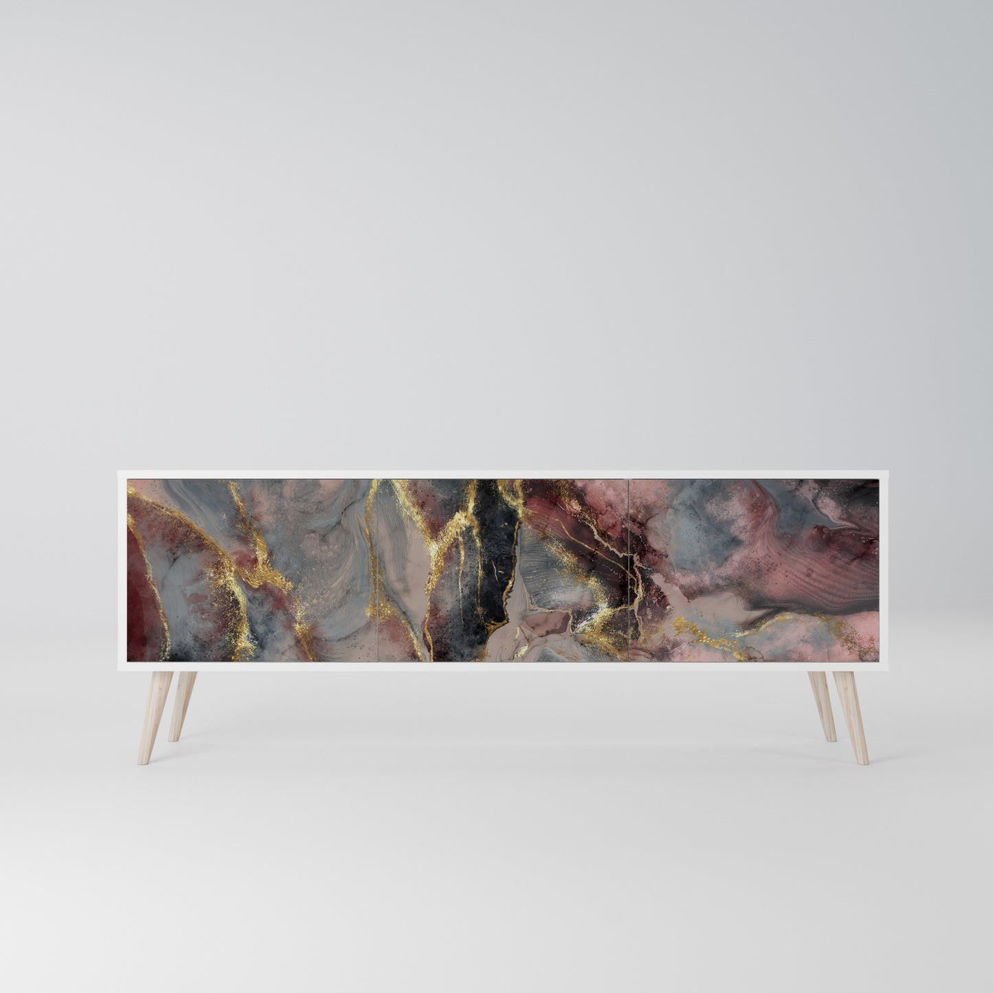 GOLDEN TIDES Mobile TV a 3 Ante in Finitura Bianca