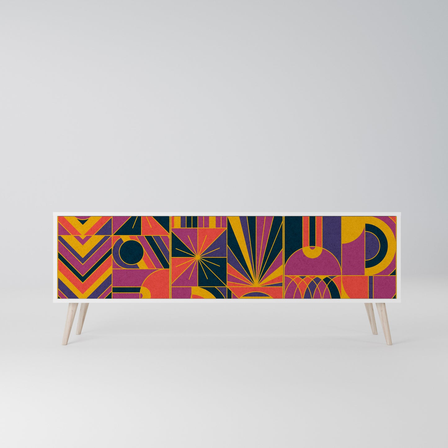 ELECTRIC PATTERNS Mobile TV a 3 Ante in Finitura Bianca