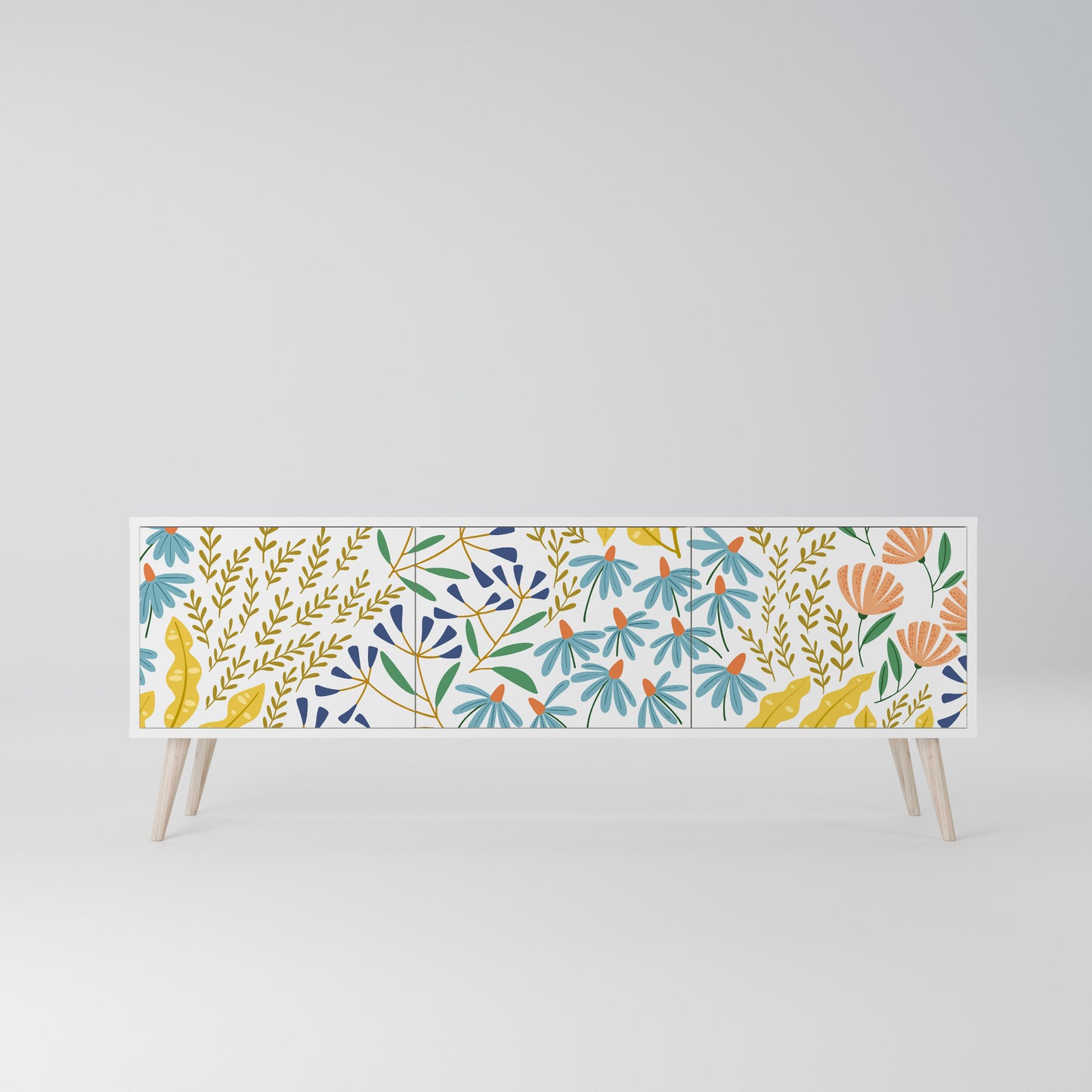 HELLO SPRING Mobile TV a 3 Ante in Finitura Bianca