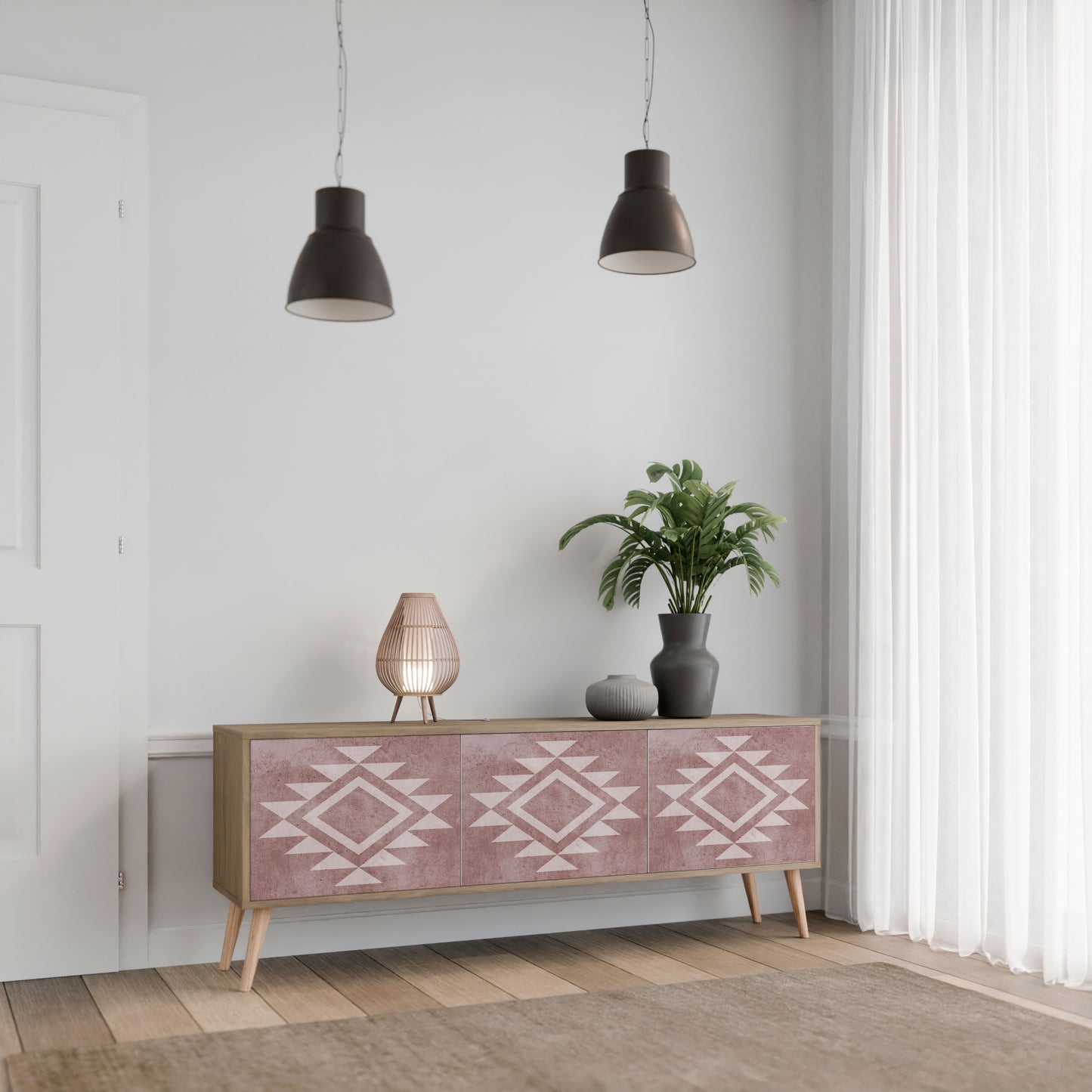 MARVEL MOSAIC Mobile TV a 3 Ante in Effetto Rovere