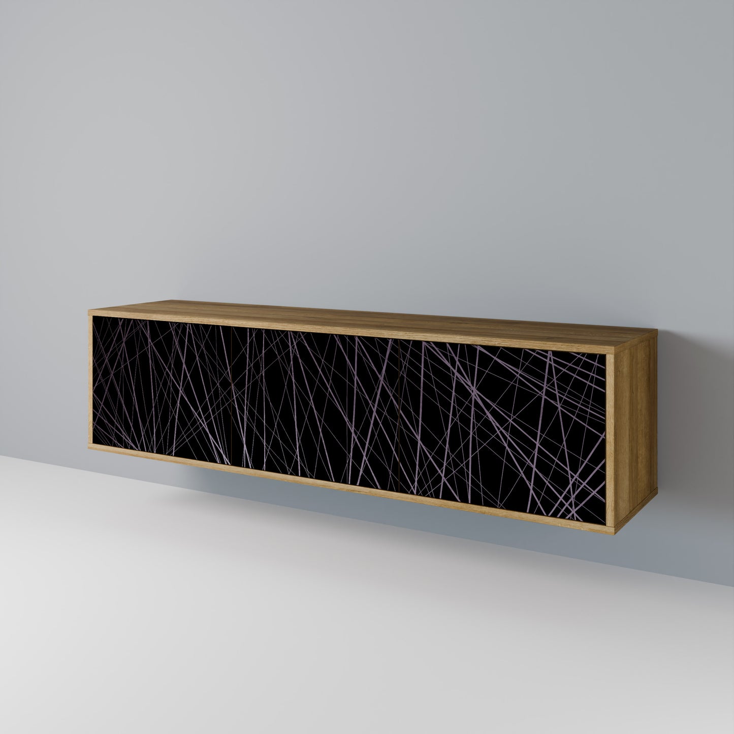 Mobile TV SHIMMER SPIDERGRAM a 3 ante in effetto rovere