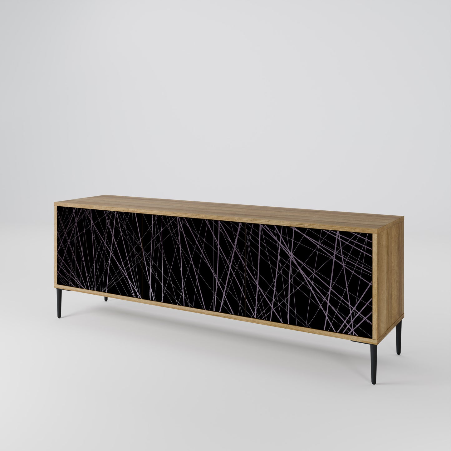 Mobile TV SHIMMER SPIDERGRAM a 3 ante in effetto rovere