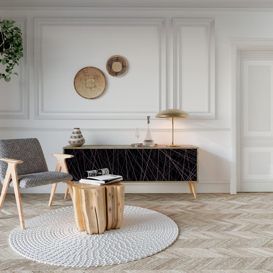 Mobile TV SHIMMER SPIDERGRAM a 3 ante in effetto rovere