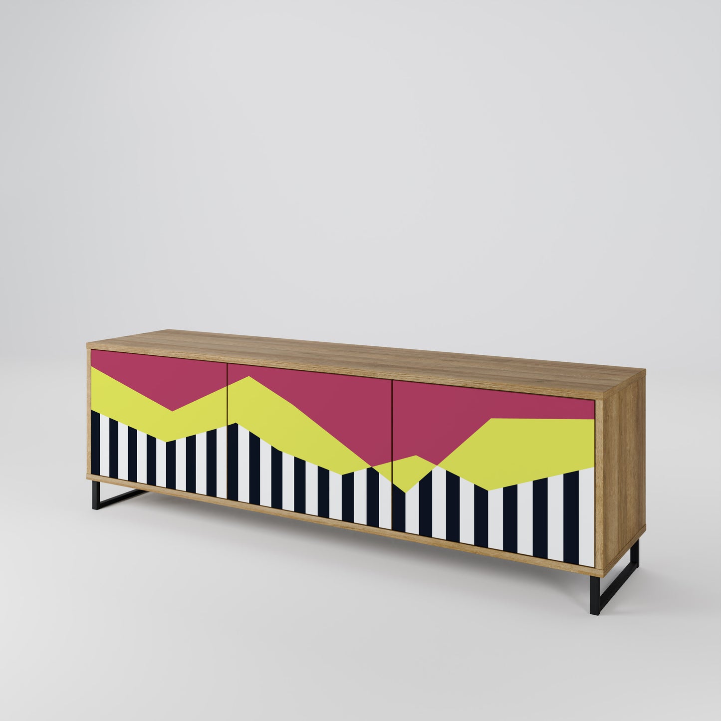 Mobile TV PIANO FANTASY a 3 ante in effetto rovere