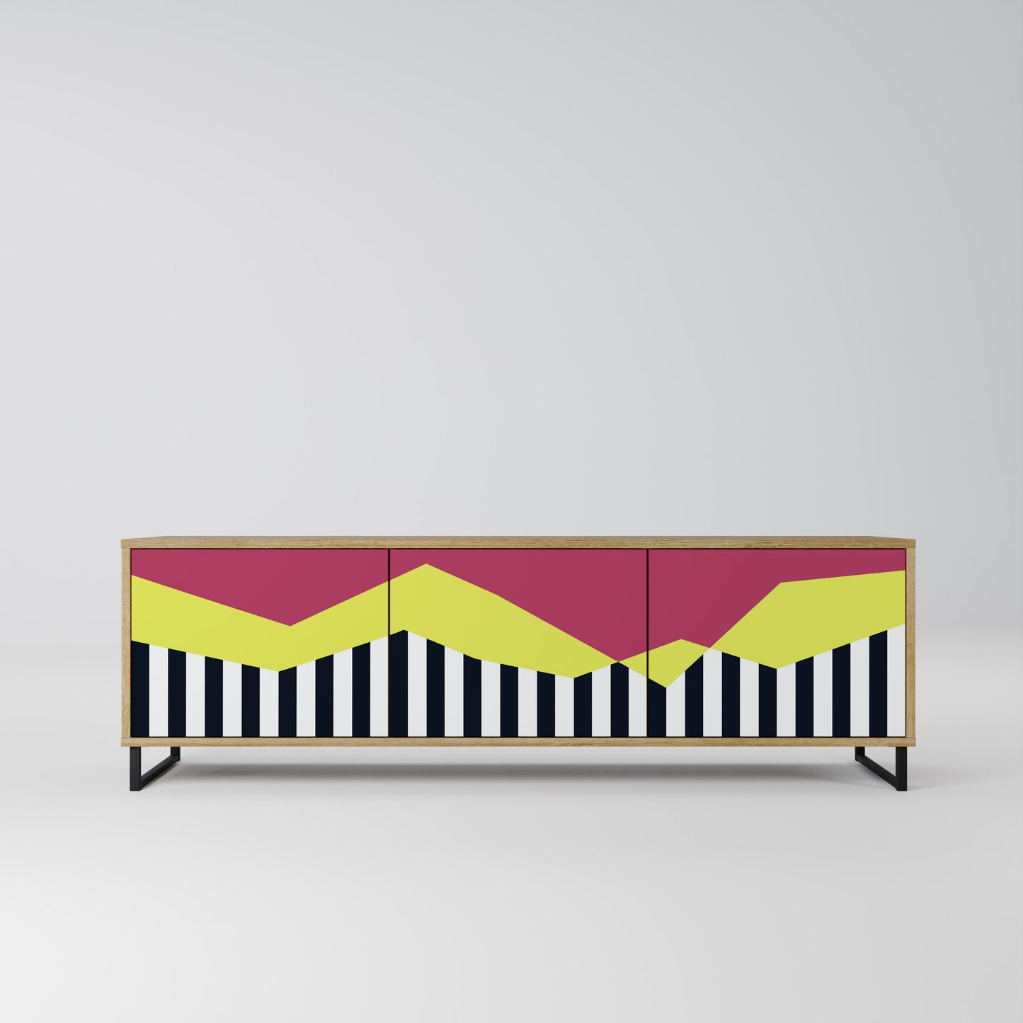 Mobile TV PIANO FANTASY a 3 ante in effetto rovere