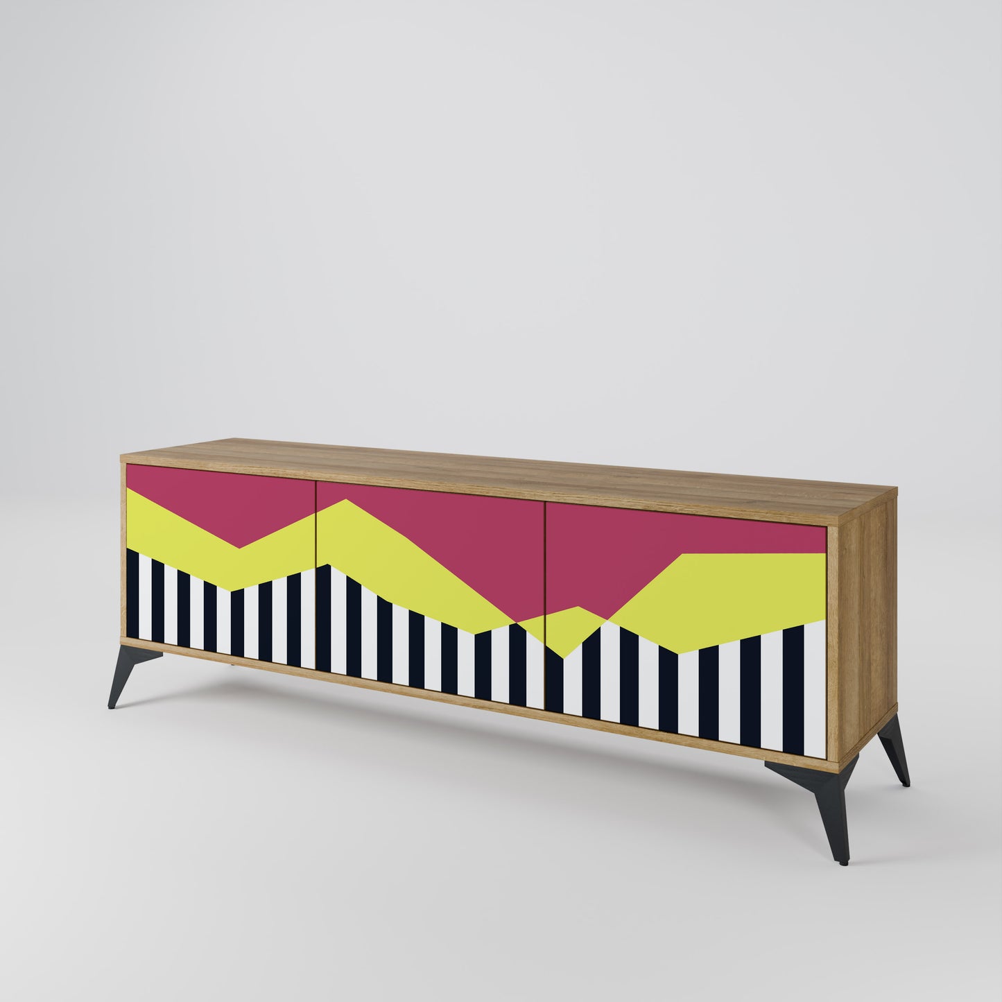 Mobile TV PIANO FANTASY a 3 ante in effetto rovere