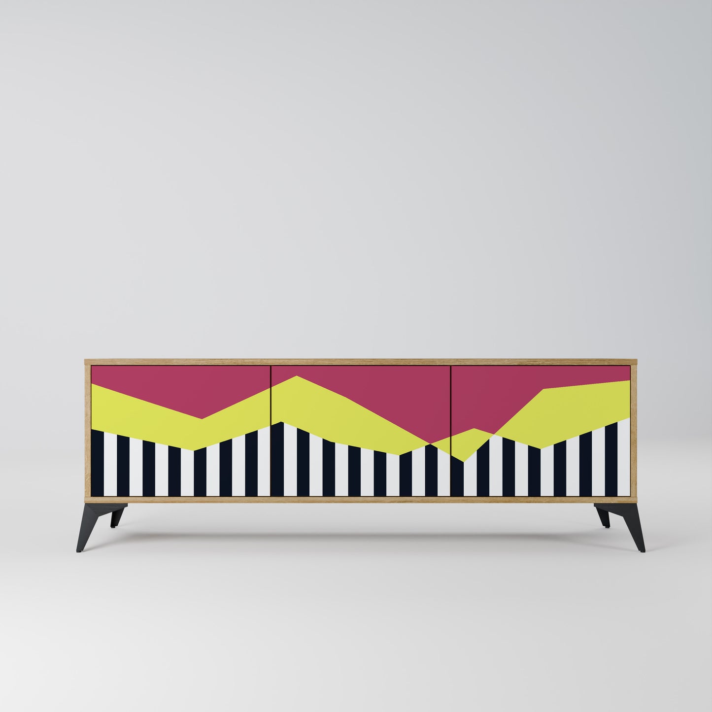 Mobile TV PIANO FANTASY a 3 ante in effetto rovere