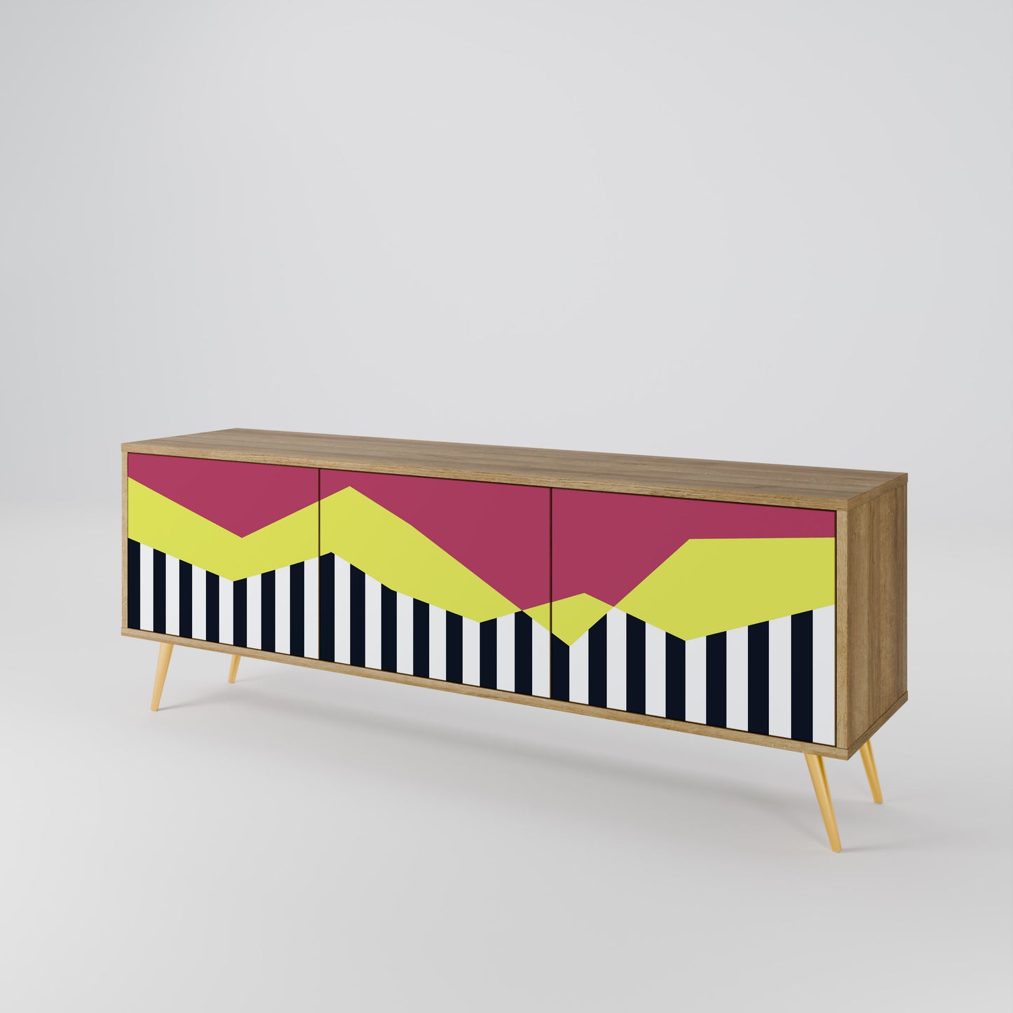 Mobile TV PIANO FANTASY a 3 ante in effetto rovere