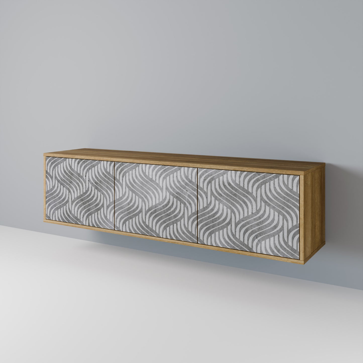 CONCRETE MOVEMENT Mobile TV a 3 ante in effetto rovere