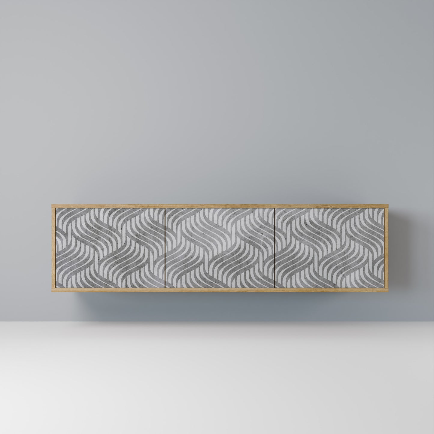 CONCRETE MOVEMENT Mobile TV a 3 ante in effetto rovere