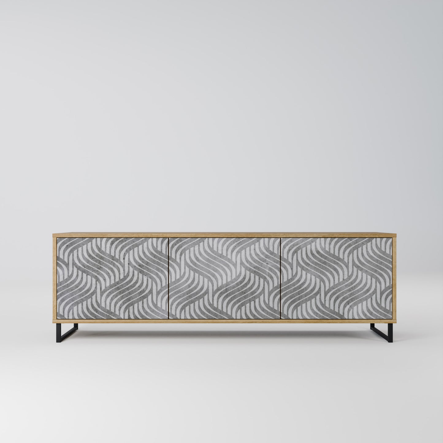 CONCRETE MOVEMENT Mobile TV a 3 ante in effetto rovere